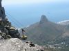 Cable car with Lion's Head as a backdrop